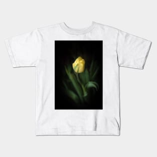 Single Yellow Tulip Still Life Kids T-Shirt